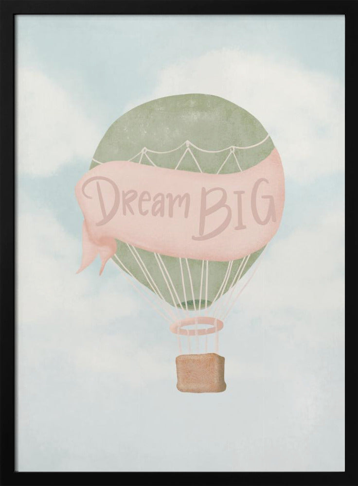 Dream Big Pink - Stretched Canvas, Poster or Fine Art Print I Heart Wall Art