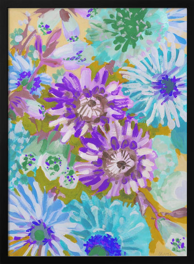 Purple Asters - Stretched Canvas, Poster or Fine Art Print I Heart Wall Art