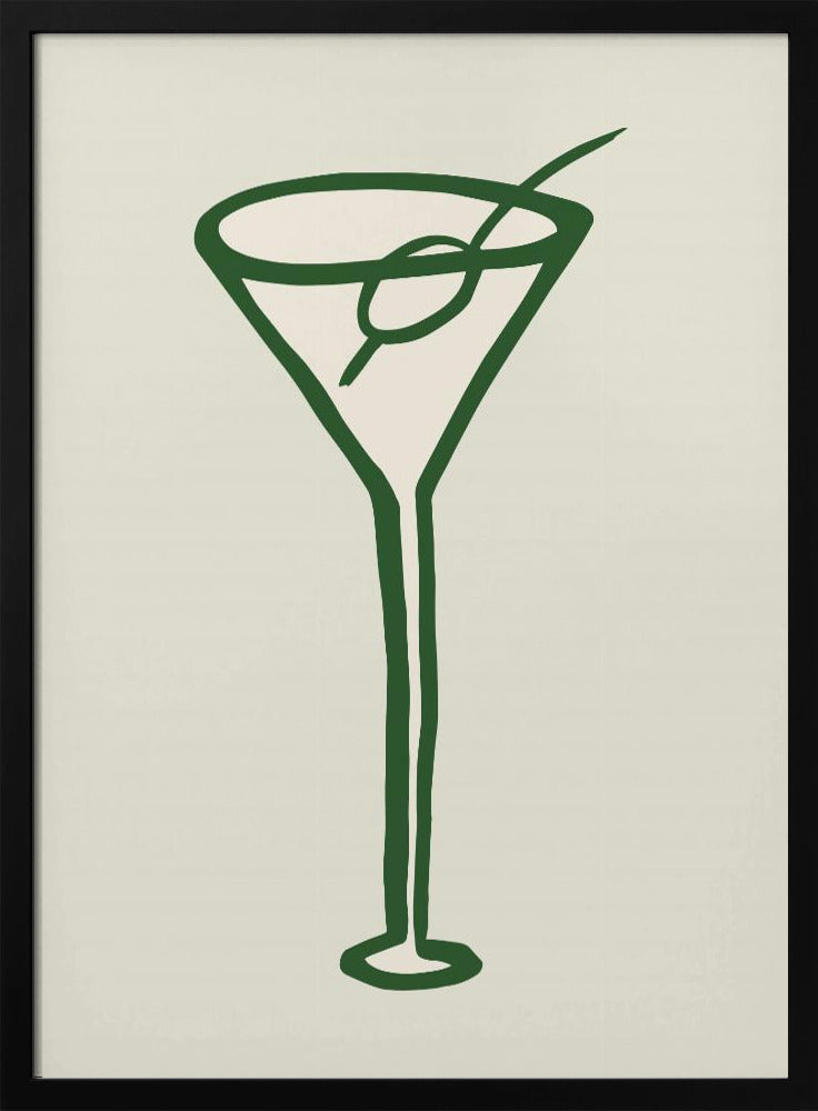 Cocktail Green - Stretched Canvas, Poster or Fine Art Print I Heart Wall Art
