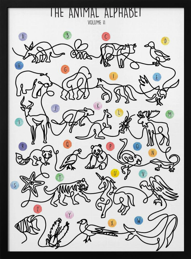 The Animal Alphabet Volume 2 - Stretched Canvas, Poster or Fine Art Print I Heart Wall Art