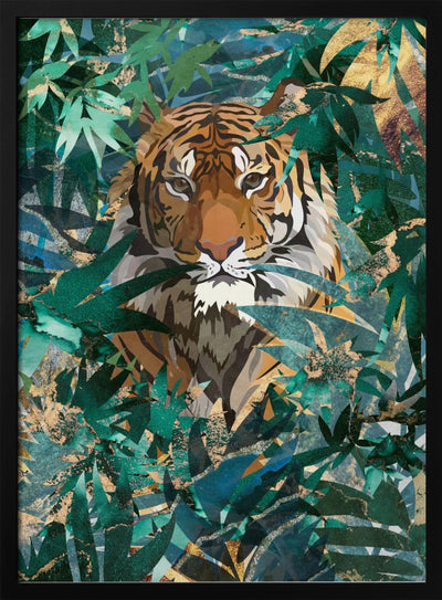 Tiger in the jungle 2 - Stretched Canvas, Poster or Fine Art Print I Heart Wall Art