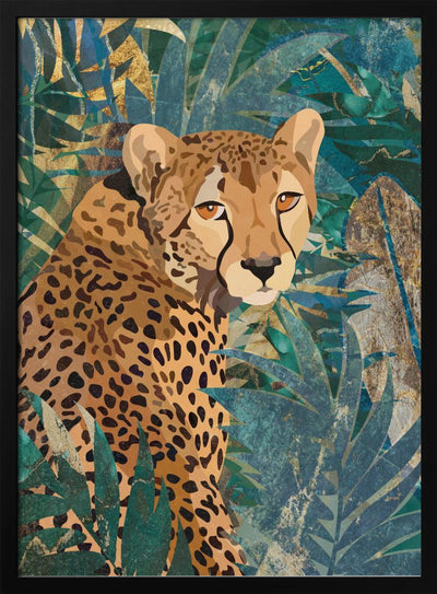 Cheetah In the Jungle 2 - Stretched Canvas, Poster or Fine Art Print I Heart Wall Art