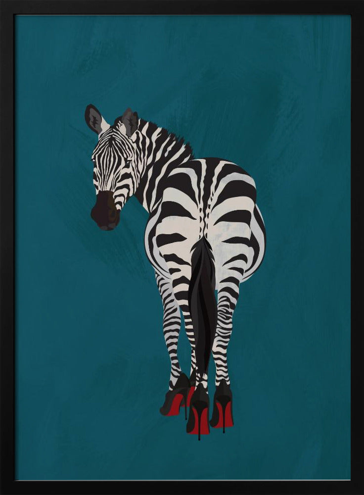 Zebra heels - Stretched Canvas, Poster or Fine Art Print I Heart Wall Art