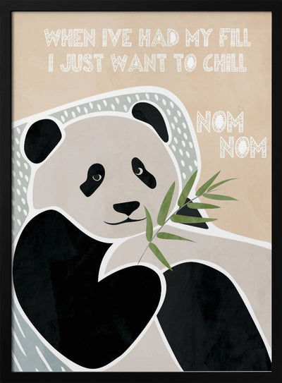 Children's panda typography - Stretched Canvas, Poster or Fine Art Print I Heart Wall Art