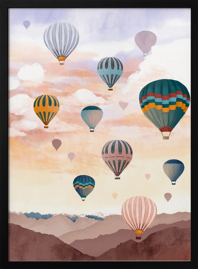 Airballoon Sky - Stretched Canvas, Poster or Fine Art Print I Heart Wall Art