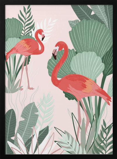 Flamingo Dreams - Stretched Canvas, Poster or Fine Art Print I Heart Wall Art