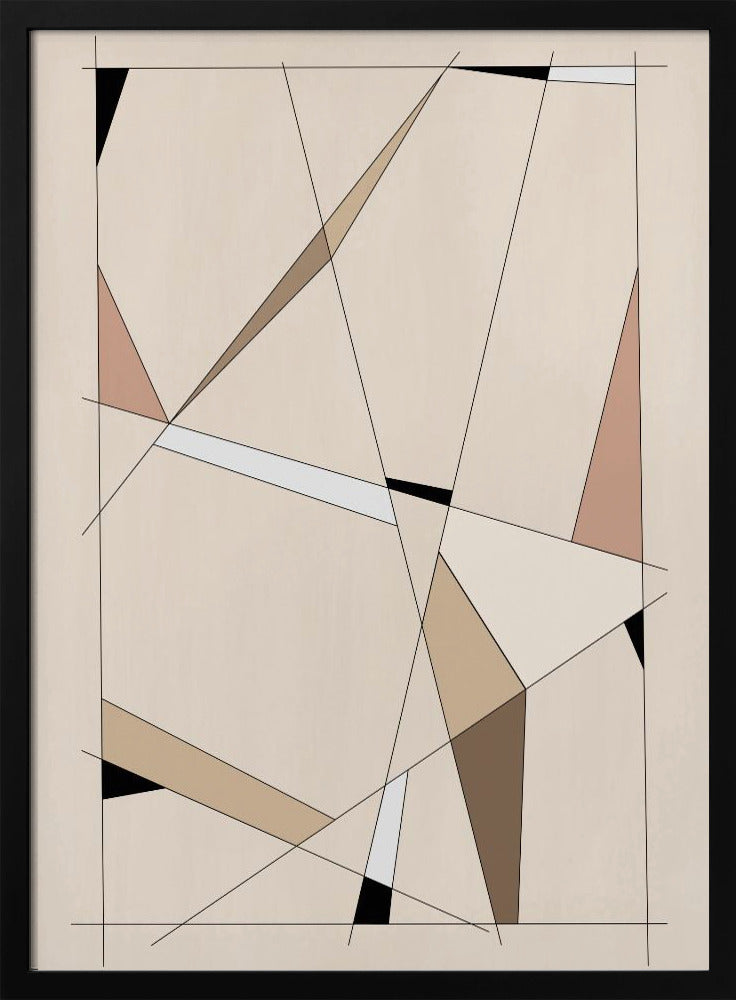 Geometric Beige Art - Stretched Canvas, Poster or Fine Art Print I Heart Wall Art