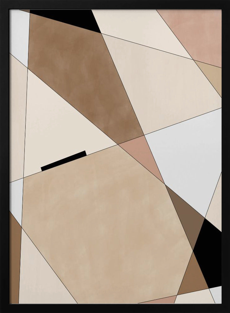 Geometric Beige art - Stretched Canvas, Poster or Fine Art Print I Heart Wall Art