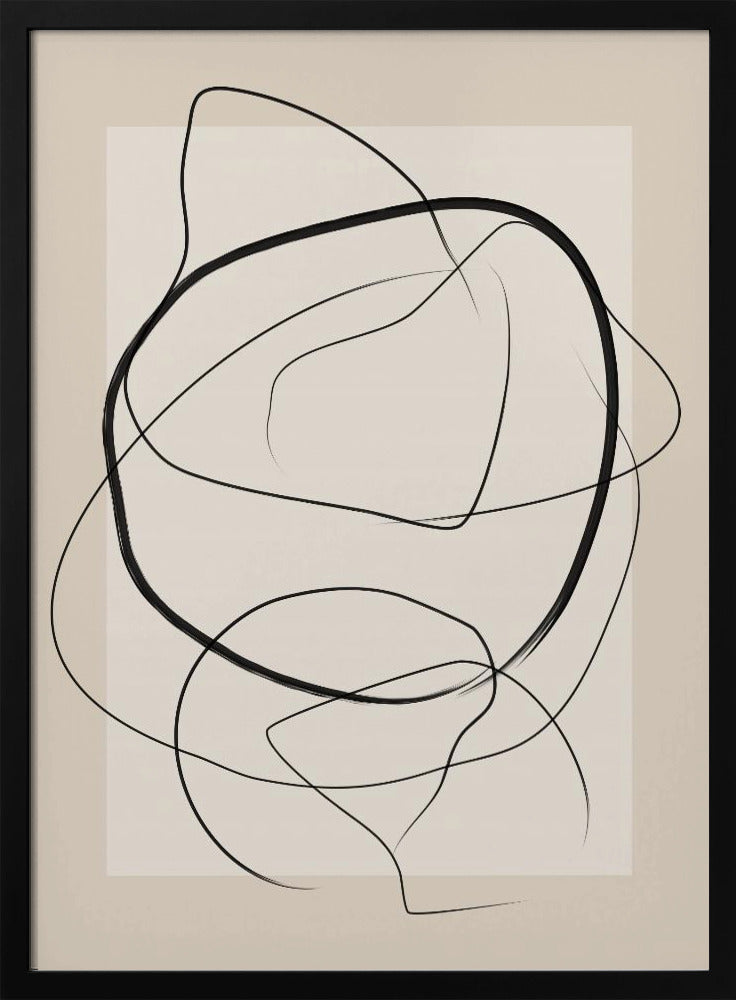 Soft Abstract Lines Art - Stretched Canvas, Poster or Fine Art Print I Heart Wall Art