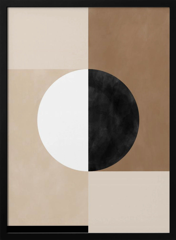 Geometric Shapes with a Central Circle - Stretched Canvas, Poster or Fine Art Print I Heart Wall Art