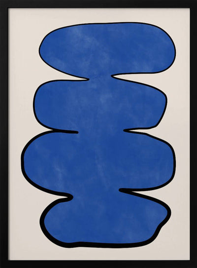 Blue Enigma Shape - Stretched Canvas, Poster or Fine Art Print I Heart Wall Art