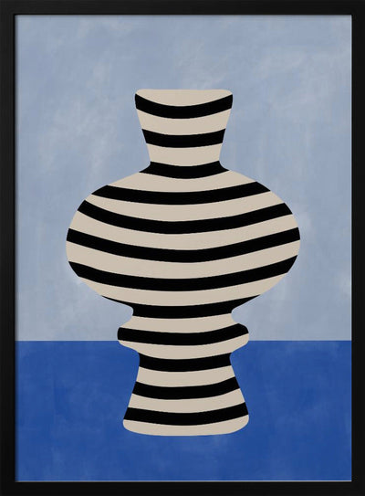 Striped Vase Illusion - Stretched Canvas, Poster or Fine Art Print I Heart Wall Art