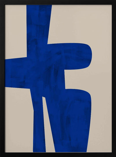 Blue Harmony Shape - Stretched Canvas, Poster or Fine Art Print I Heart Wall Art