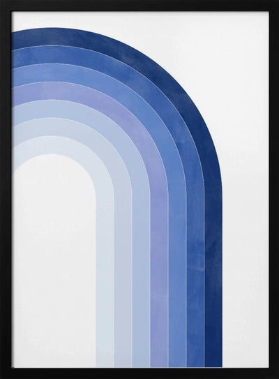Blue Gradient Arch - Stretched Canvas, Poster or Fine Art Print I Heart Wall Art