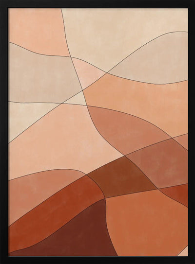 Flowing Lines And Warm Earth Tones - Stretched Canvas, Poster or Fine Art Print I Heart Wall Art