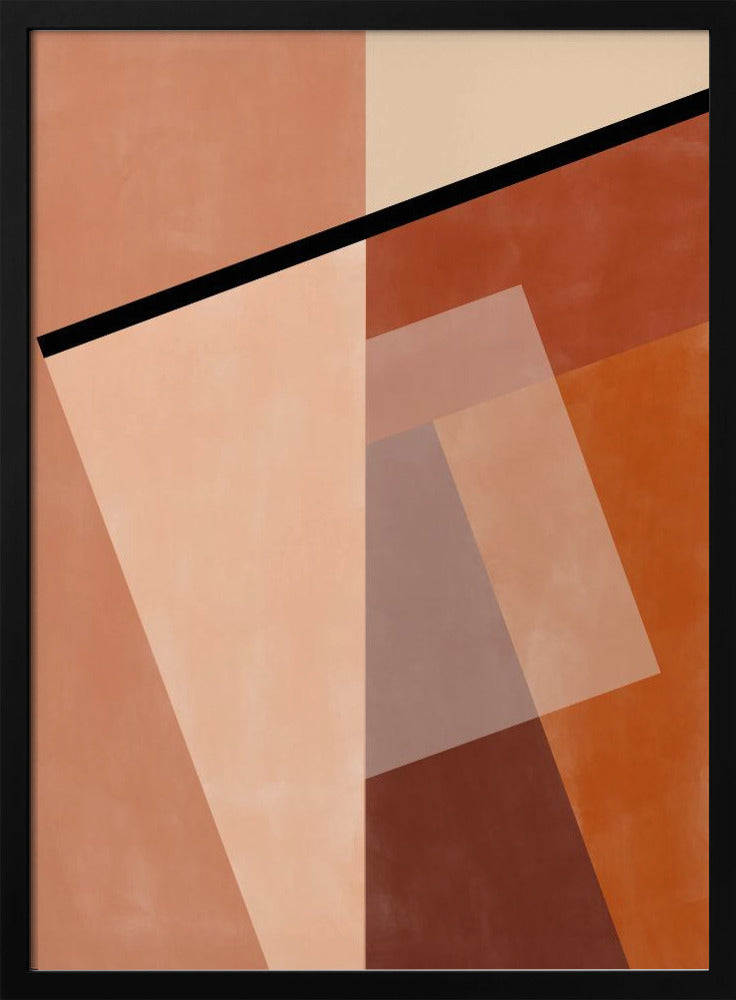 Geometric Shapes And Warm Earth Tones - Stretched Canvas, Poster or Fine Art Print I Heart Wall Art