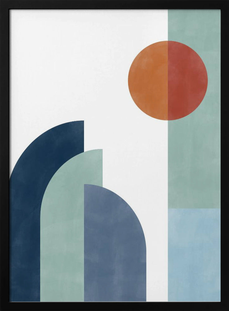 Geometric Shapes With A Minimalist Design - Stretched Canvas, Poster or Fine Art Print I Heart Wall Art