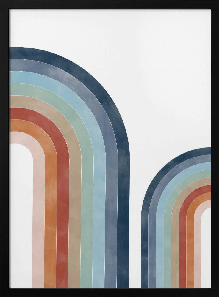Curved Colorscape - Stretched Canvas, Poster or Fine Art Print I Heart Wall Art