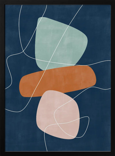 Floating Shapes - Stretched Canvas, Poster or Fine Art Print I Heart Wall Art