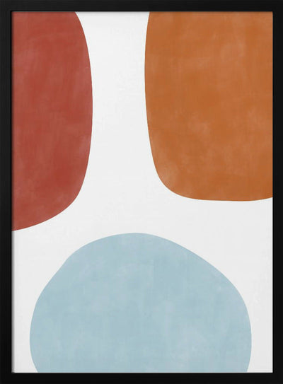 Colorful Three Organic Shapes - Stretched Canvas, Poster or Fine Art Print I Heart Wall Art