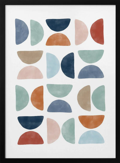 Geo Color Mosaic - Stretched Canvas, Poster or Fine Art Print I Heart Wall Art