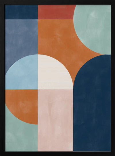 Geometric Shapes And Bold Colors - Stretched Canvas, Poster or Fine Art Print I Heart Wall Art