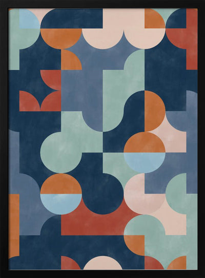 Geometric Abstract With Vibrant Colors - Stretched Canvas, Poster or Fine Art Print I Heart Wall Art