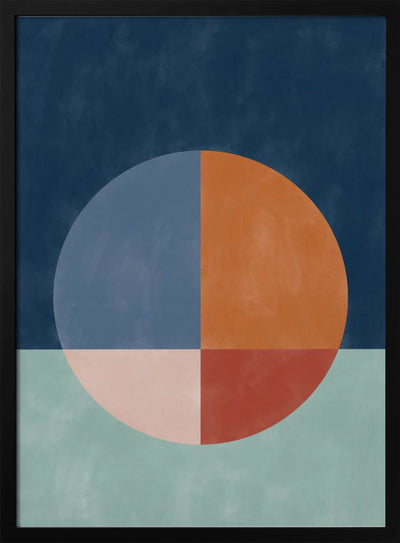 A Large Segmented Circle - Stretched Canvas, Poster or Fine Art Print I Heart Wall Art