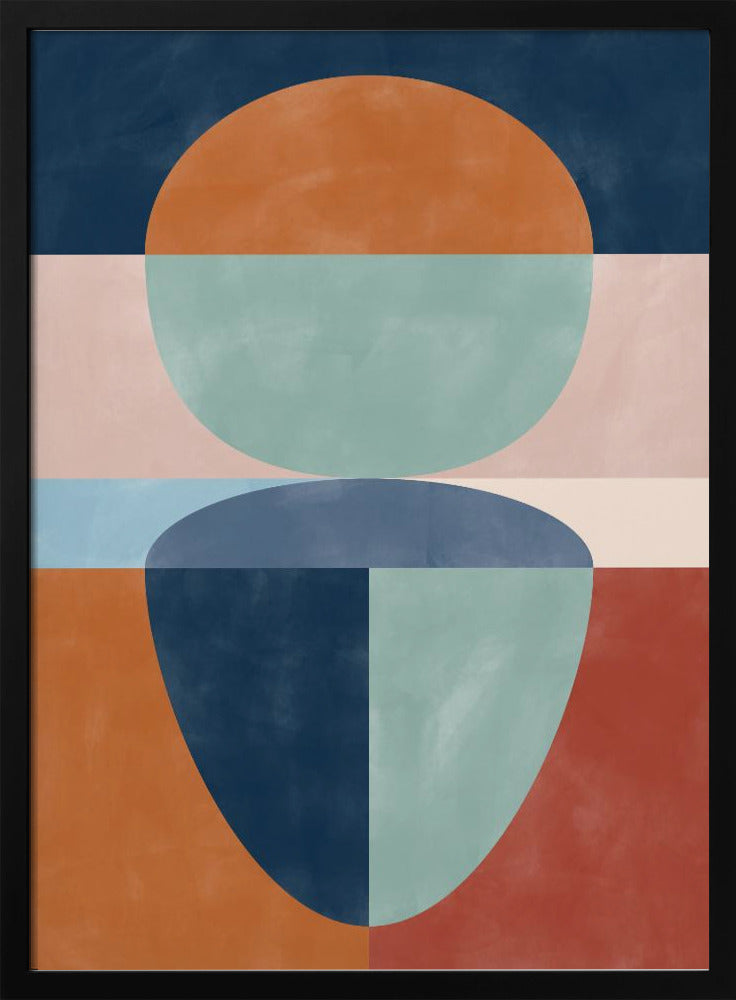 Geometric Shapes In Muted earth tones - Stretched Canvas, Poster or Fine Art Print I Heart Wall Art
