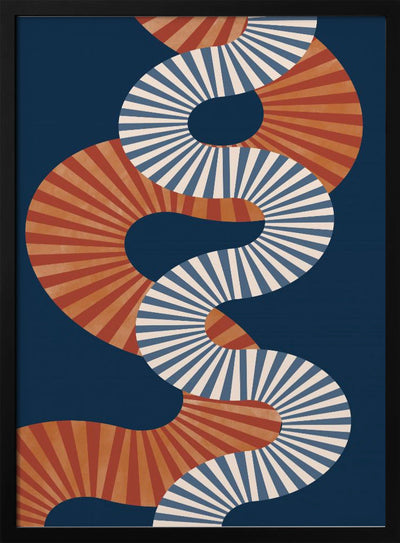 Winding Pattern In Retro Colors - Stretched Canvas, Poster or Fine Art Print I Heart Wall Art