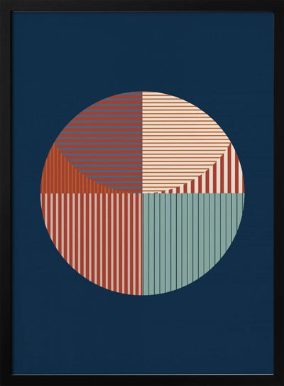 Abstract Geometric Art With A Circular - Stretched Canvas, Poster or Fine Art Print I Heart Wall Art