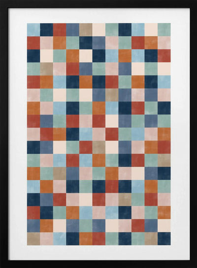 Colorful Gridscape - Stretched Canvas, Poster or Fine Art Print I Heart Wall Art