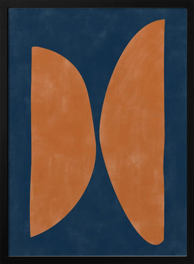 Bold Orange Geometric Shapes - Stretched Canvas, Poster or Fine Art Print I Heart Wall Art
