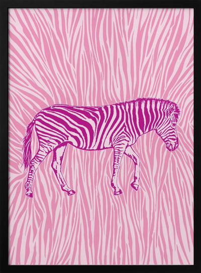 African Zebra striking camouflage - Stretched Canvas, Poster or Fine Art Print I Heart Wall Art