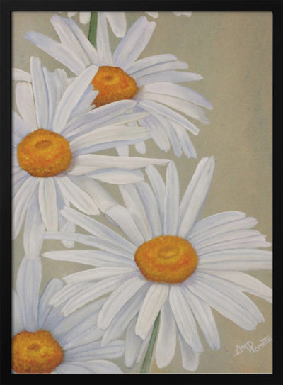 White Daisies - Stretched Canvas, Poster or Fine Art Print I Heart Wall Art