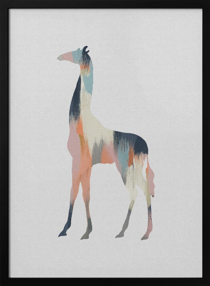 Pastel Giraffe - Stretched Canvas, Poster or Fine Art Print I Heart Wall Art