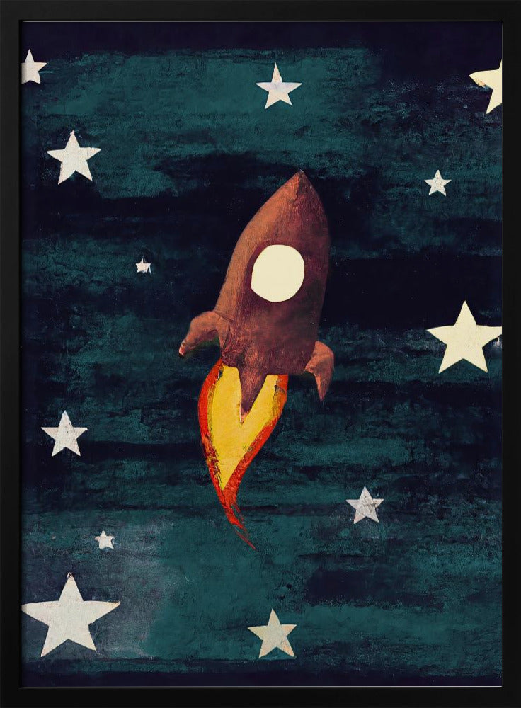 Rocket Love - Stretched Canvas, Poster or Fine Art Print I Heart Wall Art