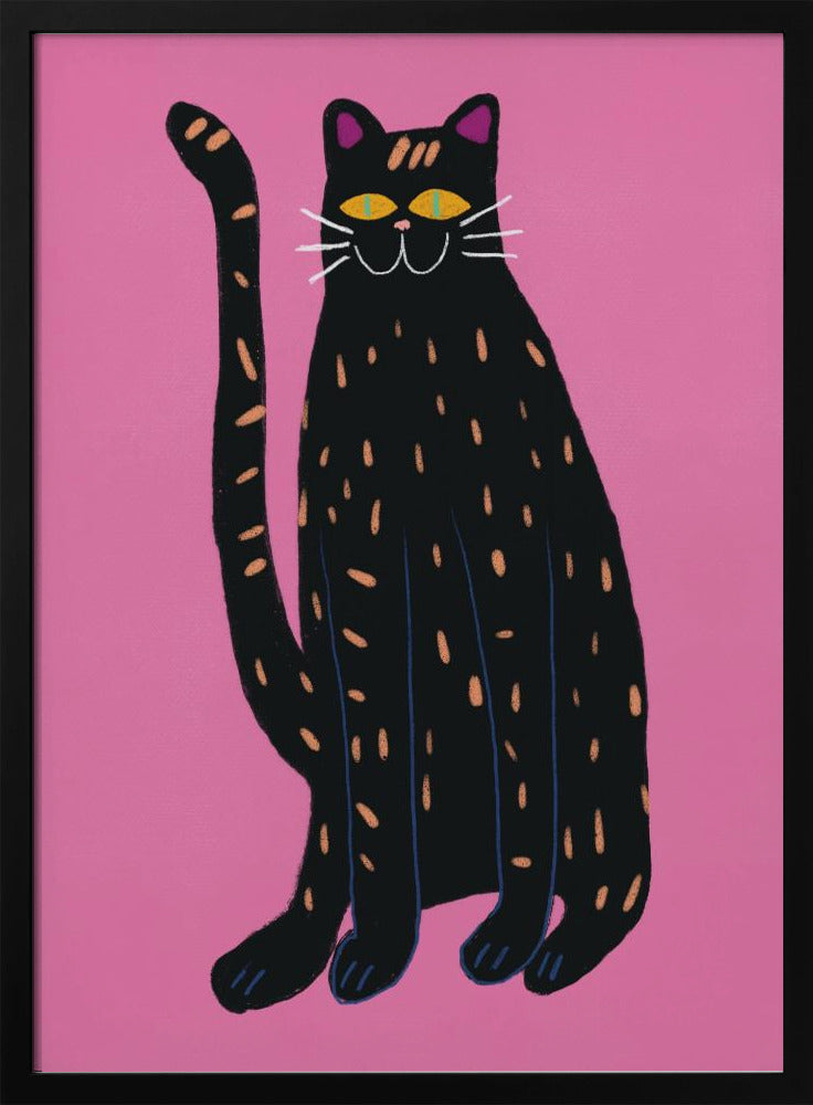 Black cat - Stretched Canvas, Poster or Fine Art Print I Heart Wall Art