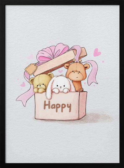 Teddy Bears Are In the Box - Stretched Canvas, Poster or Fine Art Print I Heart Wall Art