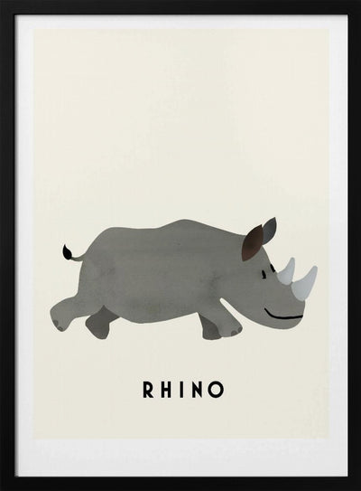 Rhino - Stretched Canvas, Poster or Fine Art Print I Heart Wall Art