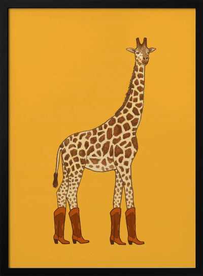 Jolene the Cowgirl Giraffe - Stretched Canvas, Poster or Fine Art Print I Heart Wall Art