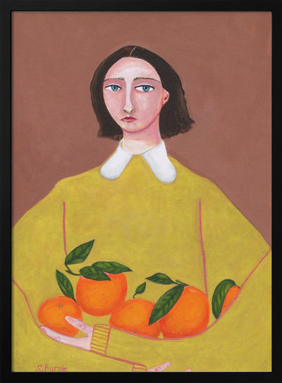 Lady with Oranges - Stretched Canvas, Poster or Fine Art Print I Heart Wall Art