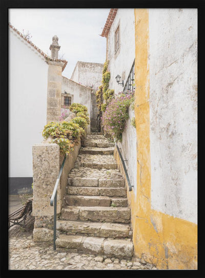 Obidos Stairs - Stretched Canvas, Poster or Fine Art Print I Heart Wall Art