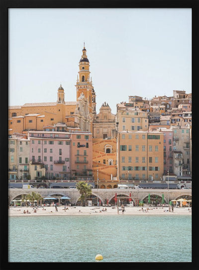 Skyline of Menton - Stretched Canvas, Poster or Fine Art Print I Heart Wall Art