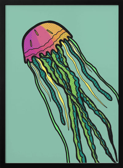 Watermelon Jellyfish - Stretched Canvas, Poster or Fine Art Print I Heart Wall Art