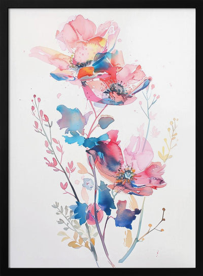 Watercolor Floral No. 8 - Stretched Canvas, Poster or Fine Art Print I Heart Wall Art