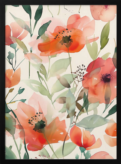 Watercolor Floral No. 10 - Stretched Canvas, Poster or Fine Art Print I Heart Wall Art