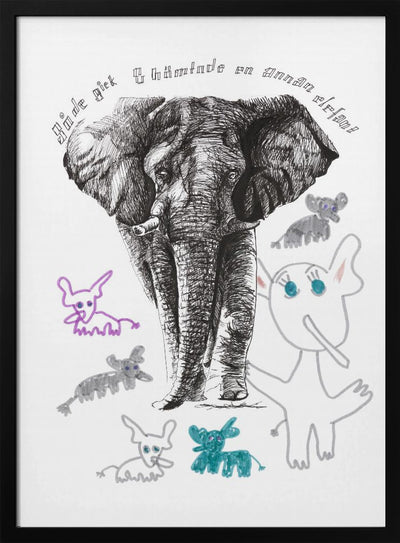 Baby elephant walk - Stretched Canvas, Poster or Fine Art Print I Heart Wall Art