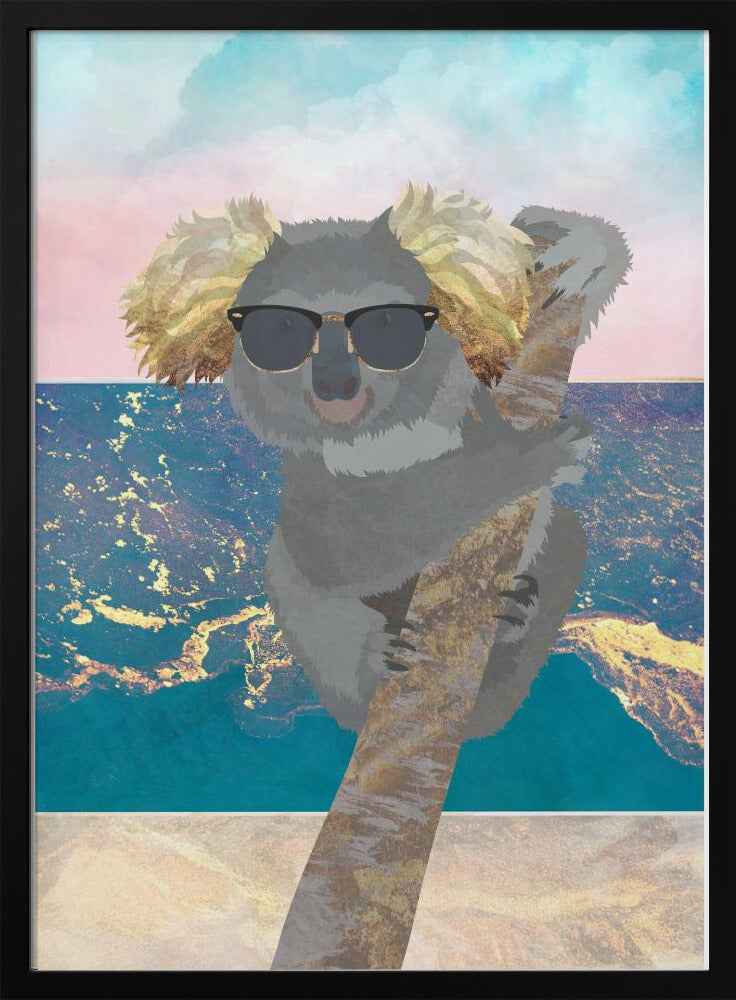 Koala On Holiday - Stretched Canvas, Poster or Fine Art Print I Heart Wall Art