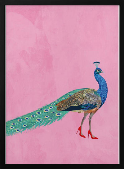 Peacock wearing heels - Stretched Canvas, Poster or Fine Art Print I Heart Wall Art